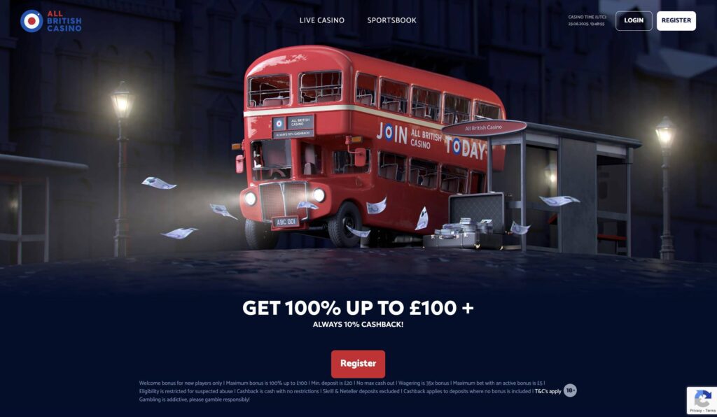 All British Casino Welcome Offer