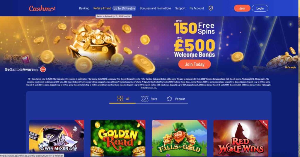 Cashmo Homepage