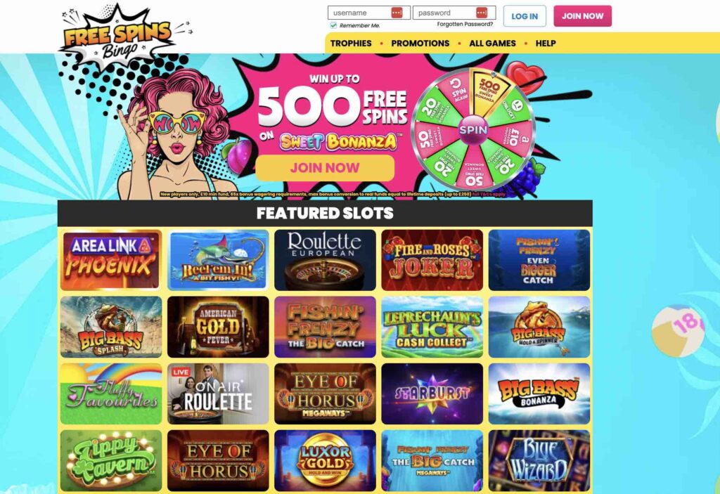 Free Spins Bingo