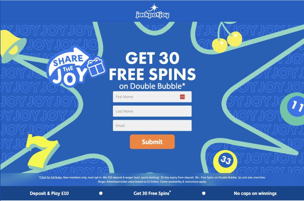 Jackpot Joy Free Spins