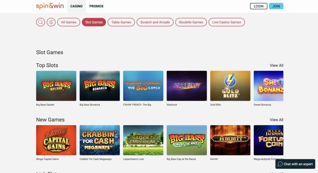 Spin and Win Slots