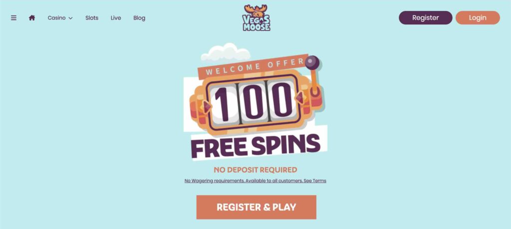Vegas Moose Homepage Screenshot